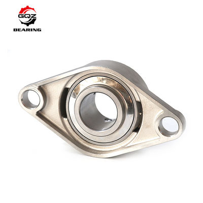 Mua SSUCFL202 Vòng bi gối mặt bích bằng thép không gỉ 15mm Vòng bi gắn mặt bích hai bu lông cho máy móc thực phẩm sản xuất trực tuyến