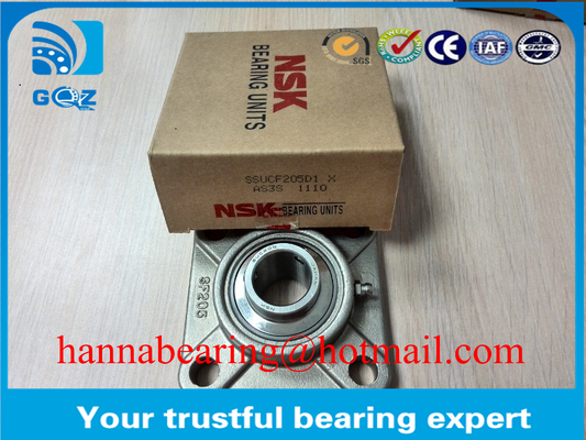 SSUCF204 Quảng trường gối khối mang vật liệu thép không gỉ Độ chính xác cao 20x86x33.3mm