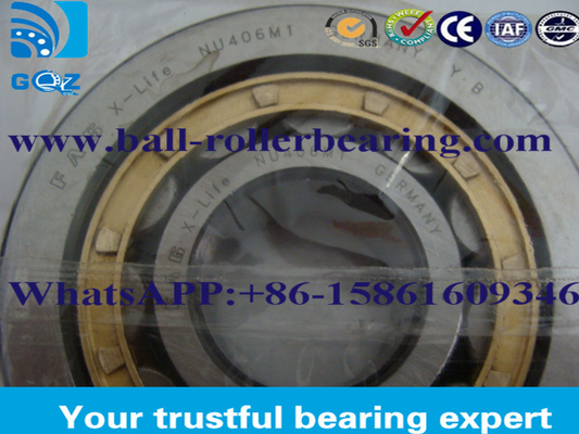 Lối xích lăn cao tốc bằng đồng cage NU406M1 30 mm vòng xích hình quả cầu hai hàng