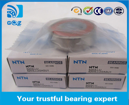 ISO góc tiếp xúc đẩy vòng bi bóng 6203LLU NTN Độ dày 12mm