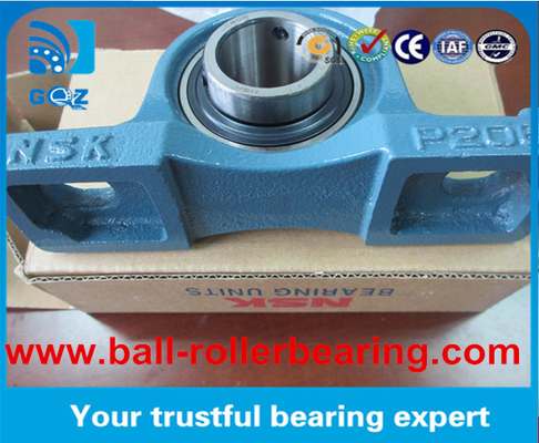 NSK UCP200 Series cushion block ball bearings with cast iron housing material (Các vòng bi khối gối NSK UCP200 với vật liệu thép đúc)