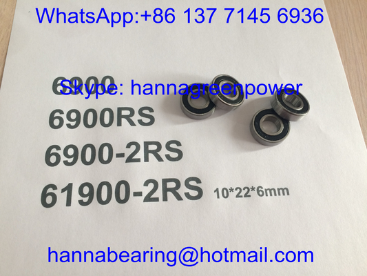 6900RS / 61900-2RS / 6900-2RS Gói ô tô, Gói rãnh sâu với niêm phong cao su