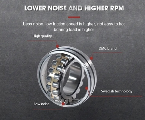 SKF 22207CA / W33 Vòng xích cuộn hình cầu với chuồng thép / đồng cho sản xuất máy móc