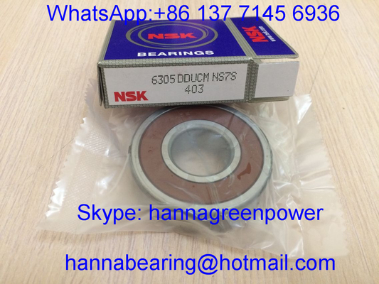 NSK gốc 6305DDUCM / 6305DDUC3 Xây đệm quả cầu rãnh sâu với niêm phong cao su 25x62x17mm