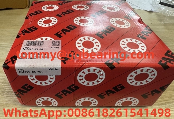 FAG NU416 NU416-XL-M1 Lò gốm lồng thép vòng bi hình trụ 80mm Bore 200mm đường kính ngoài