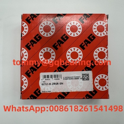 Thép tấm kim loại lồng FAG 6212-H-2RSR-SN Deep Groove Ball Bearing 60x110x22mm