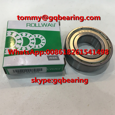 Gcr15 thép vật liệu ROLLWAY 6205ZZ EMQ kim loại che chắn Deep Groove Ball Bearing