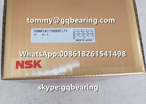 SUJ2 Vật liệu thép NSK 70BNR19ETYNDBBELP4 Đồ đệm bóng tiếp xúc góc chính xác tốc độ cao
