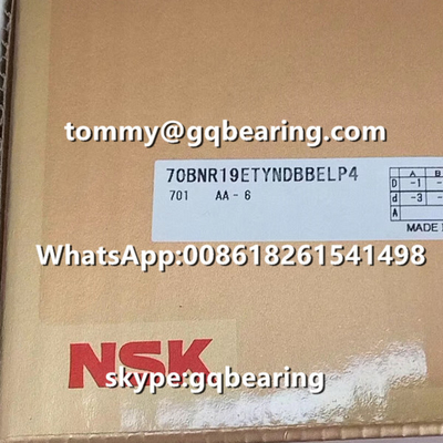SUJ2 Vật liệu thép NSK 70BNR19ETYNDBBELP4 Đồ đệm bóng tiếp xúc góc chính xác tốc độ cao