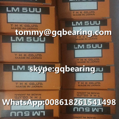 Gcr15 vật liệu thép cao su niêm phong cả hai bên THK LM5UU đường thẳng vòng bi đường thẳng