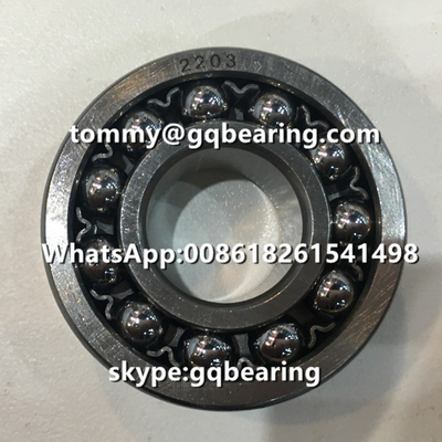 Chrom Steel Material 2203 Steel Cage Double Row Self-Aligning Ball Bearing 17x40x16mm