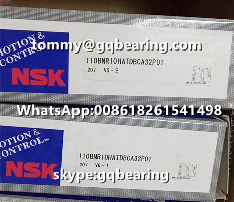 Vật liệu gốm quả bóng NSK 110BNR10HATDBCA32P01 siêu chính xác đẩy góc tiếp xúc quả bóng