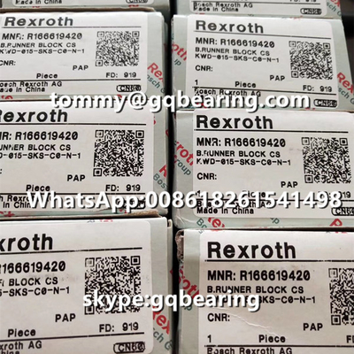 Rexroth R166619420 Vật liệu thép Loại hẹp Chiều dài ngắn Chiều cao tiêu chuẩn SKS Runner Block
