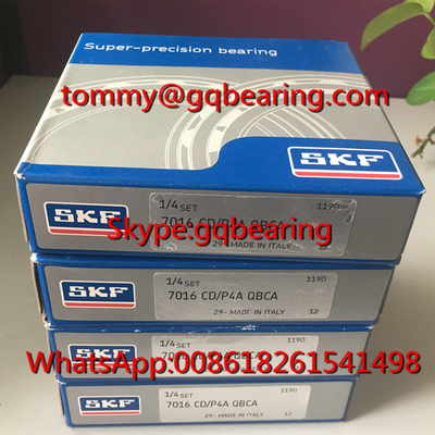 Tandem Đối với nhau SKF 7016 CD/P4A QBCA Super Precision Angular Contact Ball Bearing