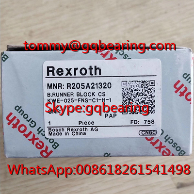 Vật liệu thép carbon Rexroth R205D11220 Ball Rail Runner Block R205D11220 KWE-015-SLS-C1-P-1 Block tuyến