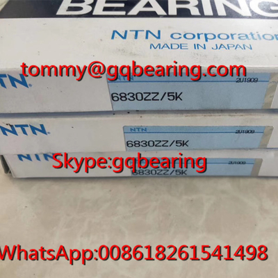 Vật liệu thép Gcr15 NTN 6830ZZ Xích tường mỏng 6830ZZ / 5K Xích quả cầu sâu