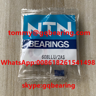 608LLU Đơn hàng Deep Groove Ball Bearing Goma Seal 8x22x7mm