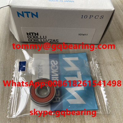 608LLU Đơn hàng Deep Groove Ball Bearing Goma Seal 8x22x7mm