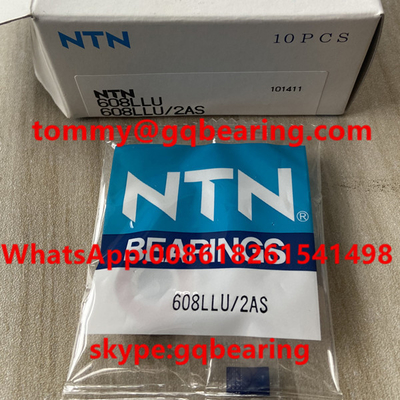 608LLU Đơn hàng Deep Groove Ball Bearing Goma Seal 8x22x7mm